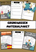 Vorschau - Arbeitsblätter - Multiple Choice Grundwissen Materialpaket - verschiedene Fächer - Deckblatt