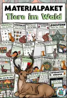 Vorschau - Arbeitsblätter - Materialpaket "Tiere im Wald" DaZ / DaF / Deutsch - Deckblatt