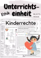 Vorschau - Arbeitsblätter - Die Kinderrechte im Ethikunterricht- Gesamtpaket/Unterrichtseinheit - Deckblatt