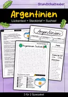 Vorschau - Arbeitsblätter - Argentinien - 3 für 2 Sparpaket - Materialpaket - Deckblatt
