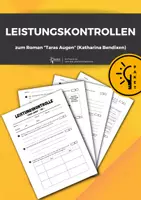 Vorschau - Test - Sparpaket: 3 Leistungskontrollen mit Lösungen zum Roman "Taras Augen" (K. Bendixen) - Deckblatt