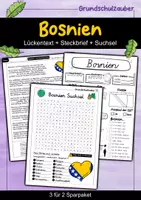 Vorschau - Arbeitsblätter - Bosnien und Herzegowina - 3 für 2 Sparpaket - Materialpaket - Deckblatt