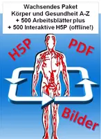 Vorschau - Stundenentwürfe - Wachsendes Paket - Körper & Gesundheit-500 AB/PDF/Biologie,DaF/HSU/H5P,Moodle - Deckblatt