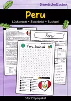 Vorschau - Arbeitsblätter - Peru - 3 für 2 Sparpaket - Materialpaket - Deckblatt