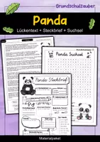 Vorschau - Arbeitsblätter - Panda Materialpaket - Sparpaket - Deckblatt