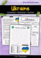 Vorschau - Arbeitsblätter - Ukraine - 3 für 2 Sparpaket - Materialpaket - Deckblatt