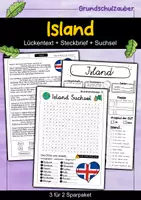 Vorschau - Arbeitsblätter - Island - 3 für 2 Sparpaket - Materialpaket - Deckblatt