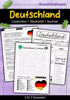 Vorschau - Arbeitsblätter - Deutschland - 3 für 2 Sparpaket - Materialpaket - Deckblatt
