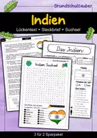 Vorschau - Arbeitsblätter - Indien - Sparpaket - Materialpaket - Deckblatt