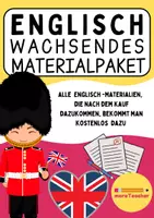 Vorschau - Mal- und Bastelvorlagen - ⭐ Growing Bundle Englisch Klasse 5–8 – Wachsendes Materialpaket (Einmal kaufen – dauerhaft Zugriff!) - Deckblatt