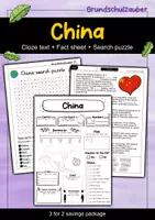 Vorschau - Arbeitsblätter - China - 3 for 2 savings package - Material package (English) - Deckblatt