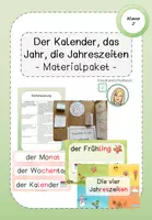 Vorschau - Stundenentwürfe - Materialpaket: Der Kalender, das Jahr und die Jahreszeiten - Deckblatt