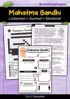 Vorschau - Arbeitsblätter - Mahatma Gandhi - Sparpaket | Materialpaket - Deckblatt