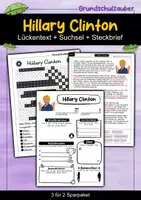 Vorschau - Arbeitsblätter - Hillary Clinton - 3 für 2 Sparpaket - Materialpaket - Deckblatt