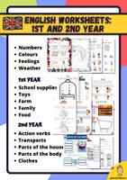 Vorschau - Arbeitsblätter - Materialpaket: Pack English worksheets (1st and 2nd Year) - Deckblatt