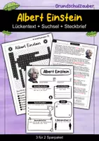 Vorschau - Arbeitsblätter - Albert Einstein - Sparpaket - Materialpaket - Deckblatt