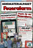 Vorschau - Arbeitsblätter - Kleines Materialpaket "Der Feueralarm" Sachunterricht / DaZ / DaF - Deckblatt