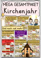 Vorschau - Stundenentwürfe - Kirchenjahr Religionsunterricht MEGA GESAMTPAKET - Deckblatt