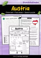 Vorschau - Arbeitsblätter - Austria - Savings package - Material package (English) - Deckblatt