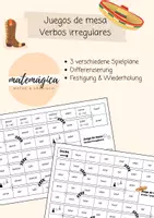 Vorschau - Spiele - Materialpaket Verbos irregulares, Brettspiel - Deckblatt