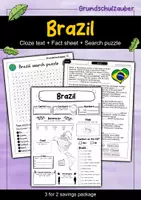 Vorschau - Arbeitsblätter - Brazil - 3 for 2 savings package - Material package (English) - Deckblatt