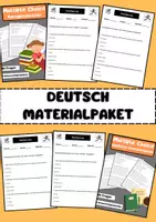 Vorschau - Arbeitsblätter - Deutsch Multiple-Choice Materialpaket Bundle - Deckblatt