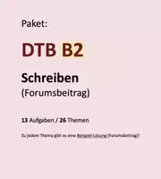 Vorschau - Arbeitsblätter - PAKET: DTB B2 - Schreiben / Forumsbeitrag (26 Themen) - Deckblatt