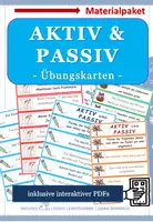 Vorschau - Fördermaterial/Inklusion - Deutsch: Grammatik - Aktiv und Passiv - Materialpaket Übungskarten - Deckblatt