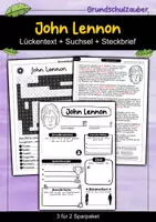 Vorschau - Arbeitsblätter - John Lennon - Sparpaket - Materialpaket - Deckblatt