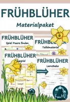 Vorschau - Spiele - Frühblüher – Materialpaket mit Arbeitsblättern & Spielen (1./2. Klasse Grundschule) - Deckblatt