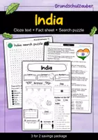 Vorschau - Arbeitsblätter - India - savings package - Material package (English) - Deckblatt
