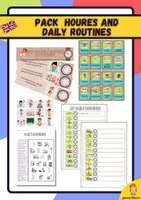 anteprima - Esercizi - Raccolta di materiali: Daily Routines - Pagina di copertina