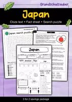 Vorschau - Arbeitsblätter - Japan - 3 for 2 savings package - Material package (English) - Deckblatt