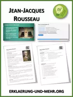 Vorschau - Arbeitsblätter - Jean Jacques Rousseau (Materialpaket) - Deckblatt