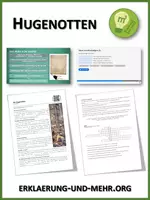 Vorschau - Arbeitsblätter - Die Hugenotten (Materialpaket) - Deckblatt