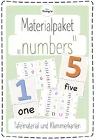 Vorschau - Präsentationen/Tafelbilder - Materialpaket Numbers ( Wort-/ Bildkarten, Klammerkarten) - Englisch - Deckblatt