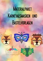 Vorschau - Mal- und Bastelvorlagen - Materialpaket mit Bastelvorlagen für Tier- und Fabelwesen-Masken für Fasching/Karneval - Deckblatt