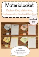 Vorschau - Anderer Materialtyp - Bundle: Deutsch-Kind, Mathe-Kind, Sachunterrichts-Kind, Reli-Kind - Deckblatt