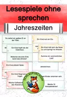 Vorschau - Spiele - Materialpaket Lesespiele ohne sprechen Jahreszeiten - Deckblatt