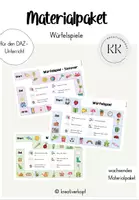 Vorschau - Stationenlernen - MATERIALPAKET - Würfelspiele - DAZ-Unterricht - Deckblatt