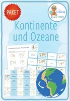 Vorschau - Arbeitsblätter - Unsere Erde: Kontinente und Ozeane – 4x Spiele und Aktivitäten - Deckblatt