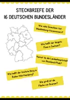 Vorschau - Arbeitsblätter - Materialpaket - 16 Bundesländer - Steckbriefe (mit Lösungen) - Deckblatt