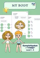 Vorschau - Unterrichtsreihen - Let`s explore The Body: Level 1-4 - Materialpaket - Der Körper - Englisch (Klasse 1-4) - Deckblatt