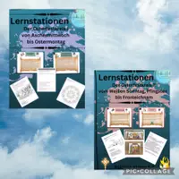 Vorschau - Stationenlernen - PREISVORTEIL ✅ Materialpaket 🐰Osterfestkreis I und II🐣 - Deckblatt