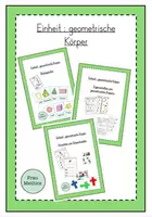Vorschau - Arbeitsblätter - Materialpaket: geometrische Körper - Deckblatt