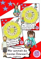 Vorschau - Fördermaterial/Inklusion - Materialpaket Legekreise: "Wer hat die meisten Ostereier gesammelt? - 2 fach differenziertes Paket - Deckblatt