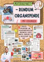 Vorschau - Unterrichtsreihen - Materialpaket - Organspende ; Organtransplantation (Biologie/ Ethik/ Projekt) mit Lösung Klasse 8/9/10 - Deckblatt