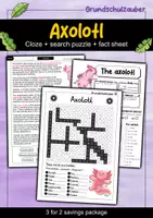 Vorschau - Arbeitsblätter - Axolotl - 3 for 2 economy package - Material package (English) - Deckblatt