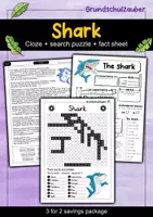 Vorschau - Arbeitsblätter - Shark - 3 for 2 economy package - Material package (English) - Deckblatt
