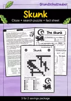 Vorschau - Arbeitsblätter - Skunk - 3 for 2 economy package - Material package (English) - Deckblatt